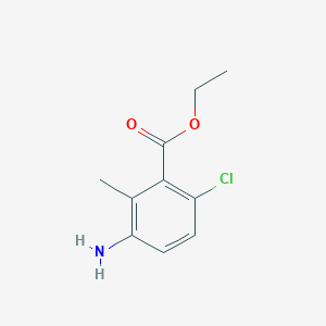 molecular formula C10H12ClNO2 B2519264 Ethyl 3-amino-6-chloro-2-methylbenzoate CAS No. 2248280-64-8