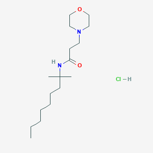 molecular formula C17H35ClN2O2 B025193 4-Morpholinepropionamide, N-(1,1-dimethyloctyl)-, hydrochloride CAS No. 111091-26-0