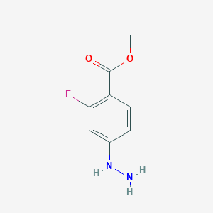 molecular formula C8H9FN2O2 B2519338 Methyl 2-fluoro-4-hydrazinylbenzoate CAS No. 1367356-26-0