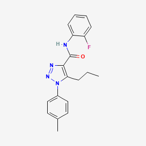 molecular formula C19H19FN4O B2519339 N-(2-fluorophenyl)-1-(4-methylphenyl)-5-propyl-1H-1,2,3-triazole-4-carboxamide CAS No. 950250-64-3