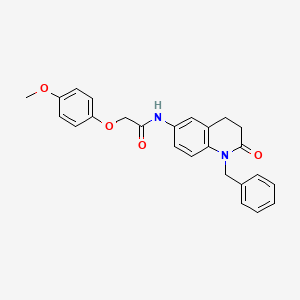 molecular formula C25H24N2O4 B2519345 N-(1-benzyl-2-oxo-1,2,3,4-tetrahydroquinolin-6-yl)-2-(4-methoxyphenoxy)acetamide CAS No. 950464-35-4