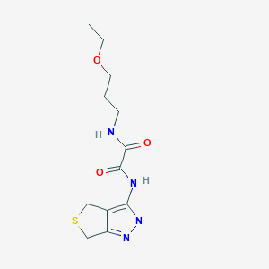 molecular formula C16H26N4O3S B2519359 N'-{2-tert-butyl-2H,4H,6H-thieno[3,4-c]pyrazol-3-yl}-N-(3-ethoxypropyl)ethanediamide CAS No. 899756-35-5