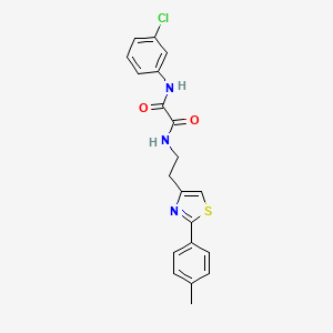 molecular formula C20H18ClN3O2S B2519368 N'-(3-chlorophenyl)-N-{2-[2-(4-methylphenyl)-1,3-thiazol-4-yl]ethyl}ethanediamide CAS No. 896377-65-4