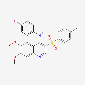 molecular formula C24H21FN2O4S B2519370 N-(4-fluorophenyl)-6,7-dimethoxy-3-(4-methylbenzenesulfonyl)quinolin-4-amine CAS No. 899726-55-7