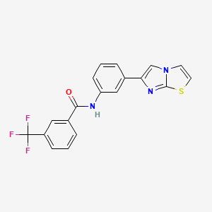 B2519383 N-(3-(imidazo[2,1-b]thiazol-6-yl)phenyl)-3-(trifluoromethyl)benzamide CAS No. 893967-64-1