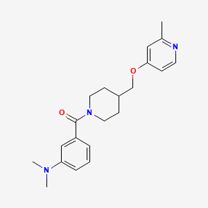 molecular formula C21H27N3O2 B2519385 N,N-dimethyl-3-(4-{[(2-methylpyridin-4-yl)oxy]methyl}piperidine-1-carbonyl)aniline CAS No. 2379971-06-7