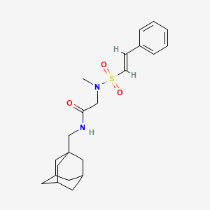 molecular formula C22H30N2O3S B2519386 N-(1-adamantylmethyl)-2-[methyl-[(E)-2-phenylethenyl]sulfonylamino]acetamide CAS No. 880414-38-0