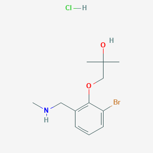 B2519402 1-{2-Bromo-6-[(methylamino)methyl]phenoxy}-2-methylpropan-2-ol hydrochloride CAS No. 1797250-85-1