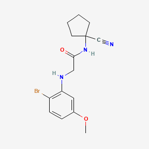 2-[(2-bromo-5-methoxyphenyl)amino]-N-(1-cyanocyclopentyl)acetamide