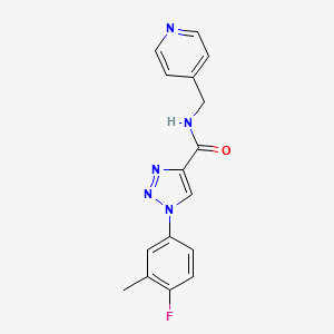 1-(4-fluoro-3-methylphenyl)-N-(pyridin-4-ylmethyl)-1H-1,2,3-triazole-4-carboxamide