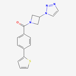 (3-(1H-1,2,3-triazol-1-yl)azetidin-1-yl)(4-(thiophen-2-yl)phenyl)methanone
