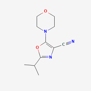 2-(Methylethyl)-5-morpholin-4-yl-1,3-oxazole-4-carbonitrile
