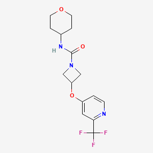 N-(Oxan-4-yl)-3-[2-(trifluoromethyl)pyridin-4-yl]oxyazetidine-1-carboxamide