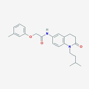 molecular formula C23H28N2O3 B2519454 N-(1-isopentyl-2-oxo-1,2,3,4-tetrahydroquinolin-6-yl)-2-(m-tolyloxy)acetamide CAS No. 941906-19-0