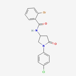 2-bromo-N-(1-(4-chlorophenyl)-5-oxopyrrolidin-3-yl)benzamide