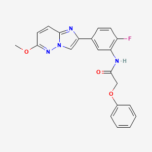 N-(2-fluoro-5-(6-methoxyimidazo[1,2-b]pyridazin-2-yl)phenyl)-2-phenoxyacetamide