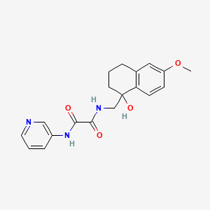 molecular formula C19H21N3O4 B2519487 N-[(1-hydroxy-6-methoxy-1,2,3,4-tetrahydronaphthalen-1-yl)methyl]-N'-(pyridin-3-yl)ethanediamide CAS No. 2034405-81-5