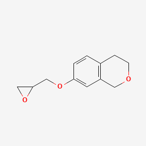 molecular formula C12H14O3 B2519495 7-(Oxiran-2-ylmethoxy)-3,4-dihydro-1H-isochromene CAS No. 2411288-08-7