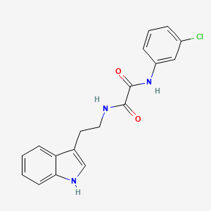 molecular formula C18H16ClN3O2 B2519512 N'-(3-chlorophenyl)-N-[2-(1H-indol-3-yl)ethyl]ethanediamide CAS No. 821803-76-3