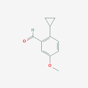 molecular formula C11H12O2 B2519516 2-Cyclopropyl-5-methoxybenzaldehyde CAS No. 1690619-66-9