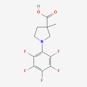 3-Methyl-1-(pentafluorophenyl)pyrrolidine-3-carboxylic acid