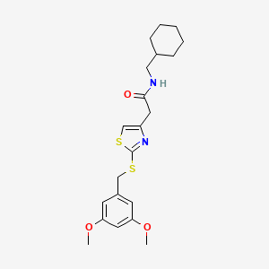 N-(cyclohexylmethyl)-2-(2-((3,5-dimethoxybenzyl)thio)thiazol-4-yl)acetamide