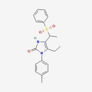 5-ethyl-1-(4-methylphenyl)-4-[1-(phenylsulfonyl)ethyl]-1,3-dihydro-2H-imidazol-2-one