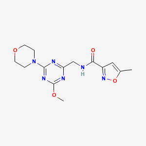 N-((4-methoxy-6-morpholino-1,3,5-triazin-2-yl)methyl)-5-methylisoxazole-3-carboxamide