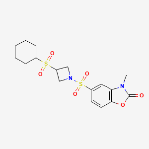 5-((3-(cyclohexylsulfonyl)azetidin-1-yl)sulfonyl)-3-methylbenzo[d]oxazol-2(3H)-one