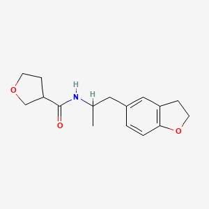 molecular formula C16H21NO3 B2519563 N-[1-(2,3-dihydro-1-benzofuran-5-yl)propan-2-yl]oxolane-3-carboxamide CAS No. 2034350-14-4