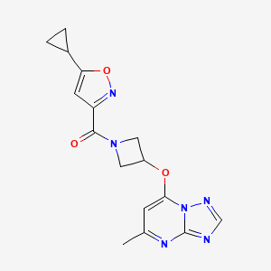 5-Cyclopropyl-3-[3-({5-methyl-[1,2,4]triazolo[1,5-a]pyrimidin-7-yl}oxy)azetidine-1-carbonyl]-1,2-oxazole