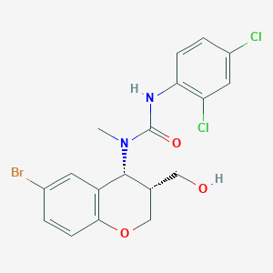 N-[6-bromo-3-(hydroxymethyl)-3,4-dihydro-2H-chromen-4-yl]-N'-(2,4-dichlorophenyl)-N-methylurea