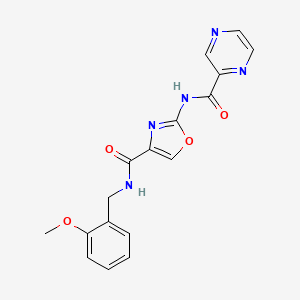 N-(2-methoxybenzyl)-2-(pyrazine-2-carboxamido)oxazole-4-carboxamide