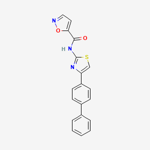 N-(4-([1,1'-biphenyl]-4-yl)thiazol-2-yl)isoxazole-5-carboxamide