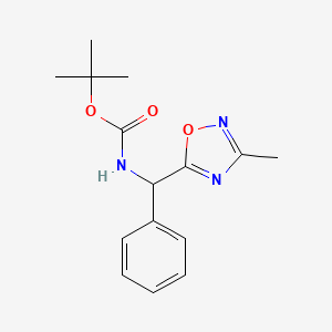 Tert-butyl [(3-methyl-1,2,4-oxadiazol-5-yl)(phenyl)methyl]carbamate