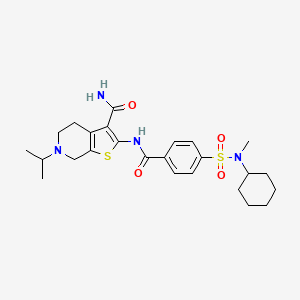 2-[(4-{[Cyclohexyl(methyl)amino]sulfonyl}benzoyl)amino]-6-isopropyl-4,5,6,7-tetrahydrothieno[2,3-c]pyridine-3-carboxamide