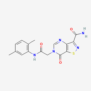 N-(2,5-difluorophenyl)-2-[2-(methylthio)-5,7-dioxo-6-phenyl-6,7-dihydro[1,3]thiazolo[4,5-d]pyrimidin-4(5H)-yl]acetamide