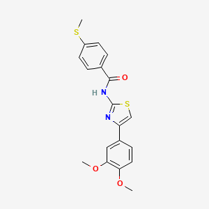 N-(4-(3,4-dimethoxyphenyl)thiazol-2-yl)-4-(methylthio)benzamide
