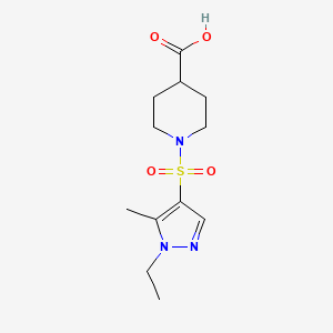 1-[(1-ethyl-5-methyl-1H-pyrazol-4-yl)sulfonyl]piperidine-4-carboxylic acid