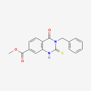 Methyl 3-benzyl-2-mercapto-4-oxo-3,4-dihydroquinazoline-7-carboxylate