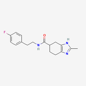 N-(4-fluorophenethyl)-2-methyl-4,5,6,7-tetrahydro-1H-benzo[d]imidazole-5-carboxamide