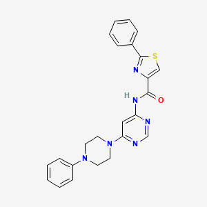 2-phenyl-N-(6-(4-phenylpiperazin-1-yl)pyrimidin-4-yl)thiazole-4-carboxamide