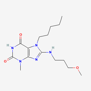 molecular formula C15H25N5O3 B2519617 8-(3-Methoxypropylamino)-3-methyl-7-pentylpurine-2,6-dione CAS No. 867041-06-3