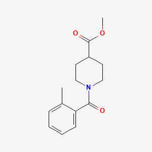 molecular formula C15H19NO3 B2519623 Methyl 1-(2-methylbenzoyl)piperidine-4-carboxylate CAS No. 349618-05-9