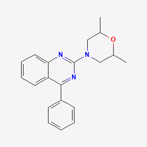 molecular formula C20H21N3O B2519625 2,6-Dimethyl-4-(4-phenylquinazolin-2-yl)morpholine CAS No. 899972-41-9