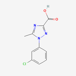 molecular formula C10H8ClN3O2 B2519629 1-(3-Chlorophenyl)-5-methyl-1,2,4-triazole-3-carboxylic acid CAS No. 1060795-68-7