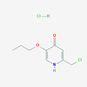 molecular formula C9H13Cl2NO2 B2519633 2-(氯甲基)-5-丙氧基吡啶-4-醇盐酸盐 CAS No. 1266690-73-6