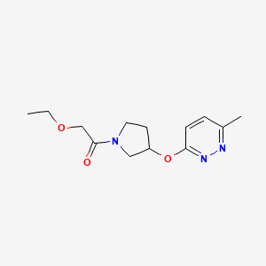 molecular formula C13H19N3O3 B2519635 2-Ethoxy-1-(3-((6-methylpyridazin-3-yl)oxy)pyrrolidin-1-yl)ethanone CAS No. 2034435-22-6