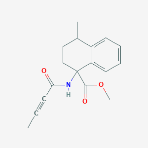 molecular formula C17H19NO3 B2519641 Methyl 1-(but-2-ynoylamino)-4-methyl-3,4-dihydro-2H-naphthalene-1-carboxylate CAS No. 2411279-36-0