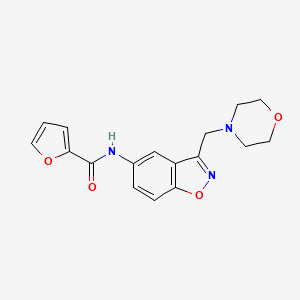 molecular formula C17H17N3O4 B2519656 N-[3-(Morpholin-4-ylmethyl)-1,2-benzoxazol-5-yl]furan-2-carboxamide CAS No. 2379983-65-8